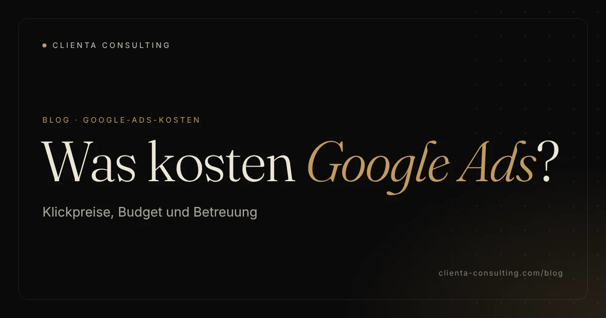 Beitragsbild: Was kosten Google Ads? Klickpreise, Budget und Betreuung